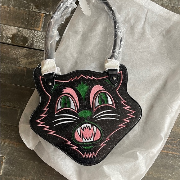 Sourpuss Handbags - Sourpuss Glitter Cat Purse
